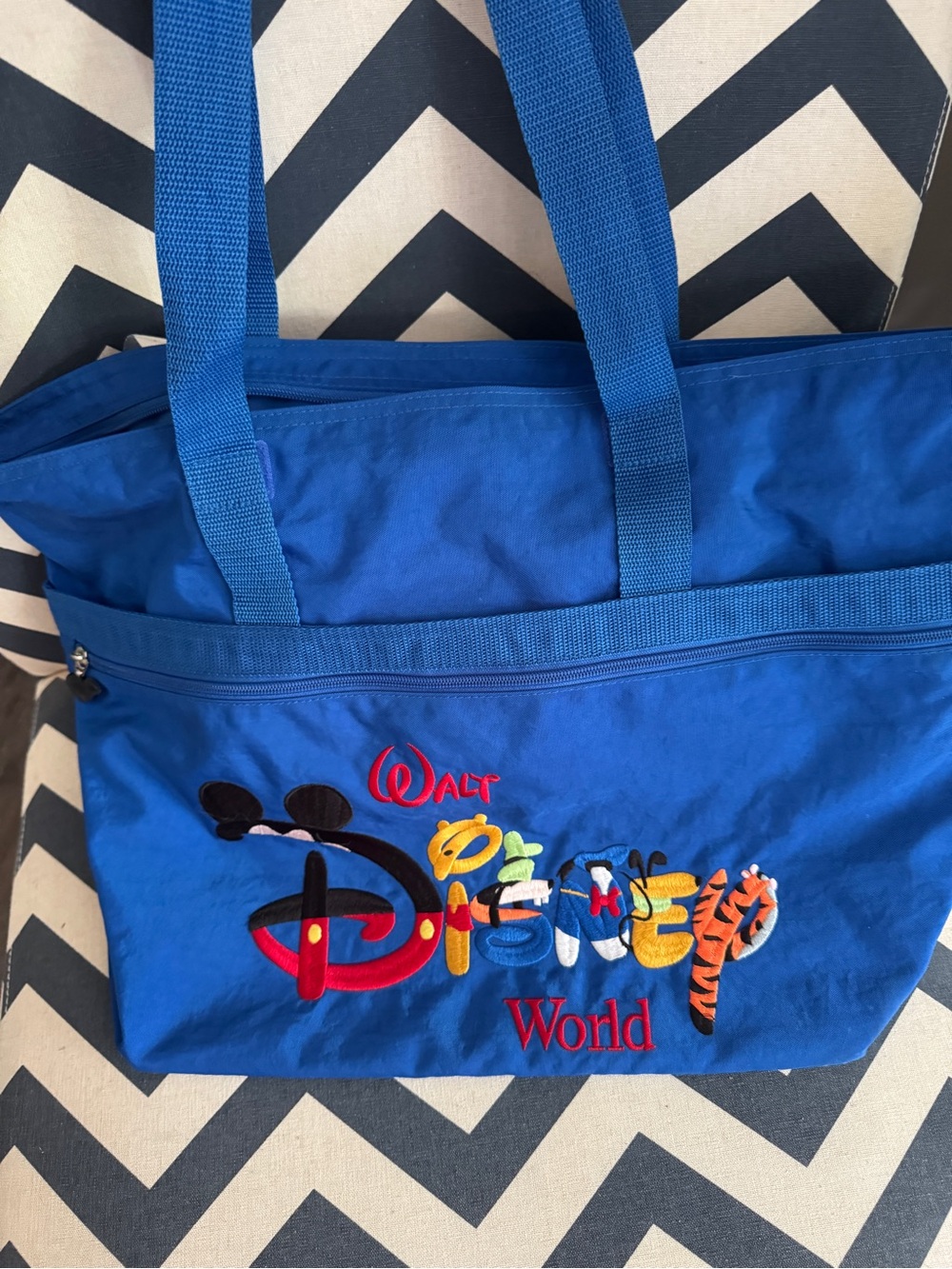 Disney Blue Walt Disney World Embroidered Tote Bag